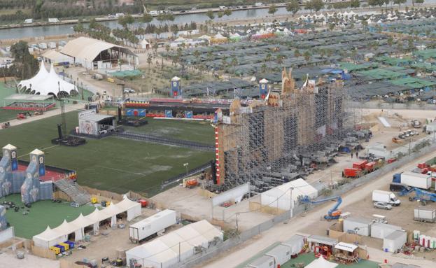 Galería. Así ha quedado el recinto del festival Medusa tras la tormenta de arena.