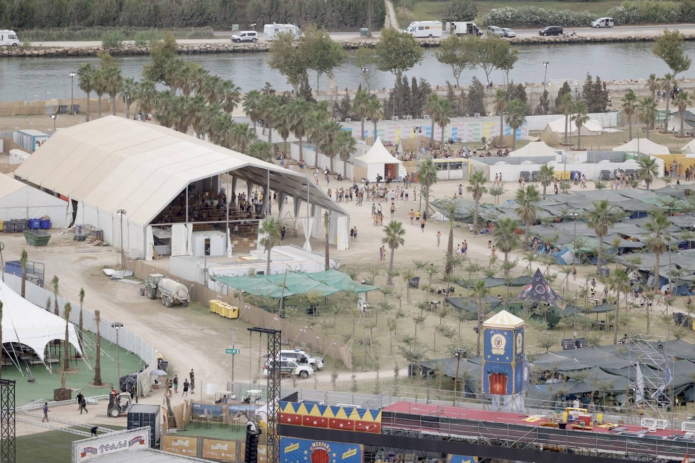 Fotos: Así ha quedado el recinto del festival Medusa tras la tormenta de arena