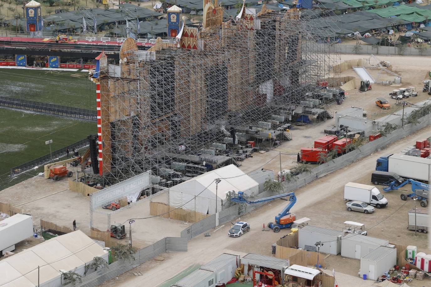 Fotos: Así ha quedado el recinto del festival Medusa tras la tormenta de arena