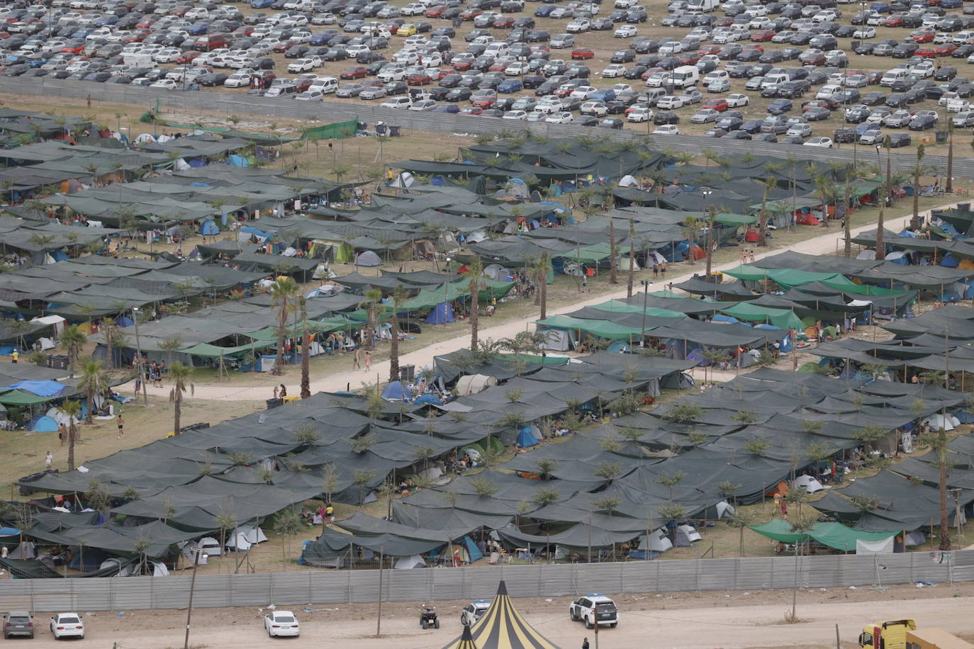 Fotos: Así ha quedado el recinto del festival Medusa tras la tormenta de arena