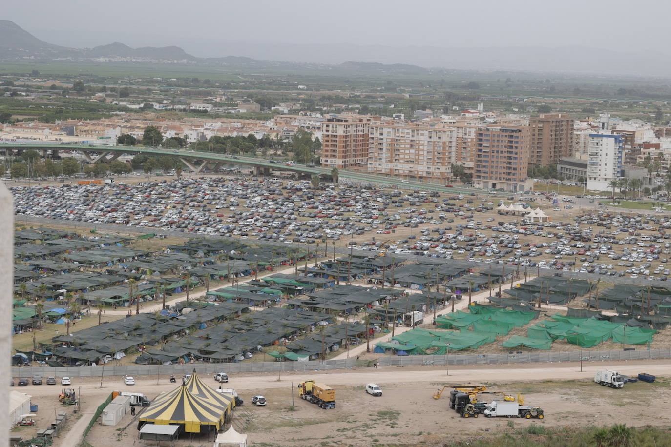 Fotos: Así ha quedado el recinto del festival Medusa tras la tormenta de arena