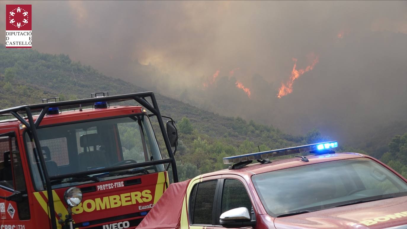 Fotos: Declarado un incendio forestal en Useres