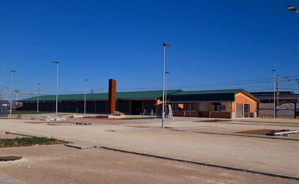 Las obras en la estación de Albal. 