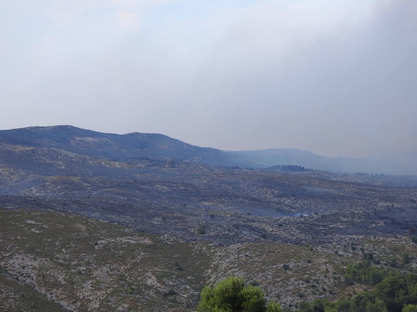 Paisaje calcinado visto desde Famorca