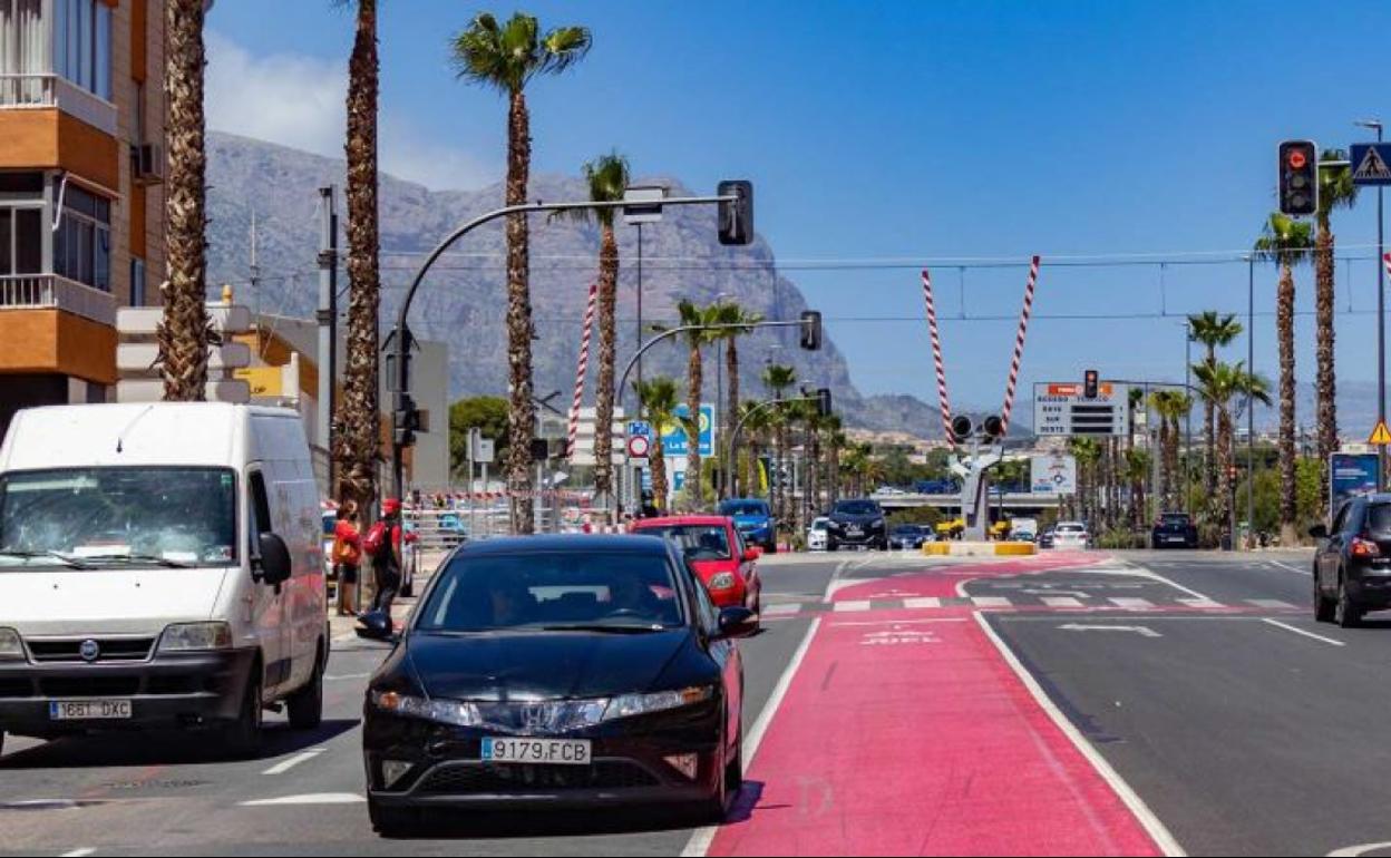 Imagen del estado actual de la entrada a Benidorm por la avenida Beniardà