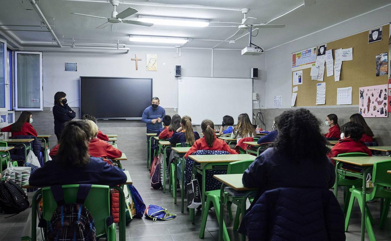 Alumnos en una clase el pasado curso. 