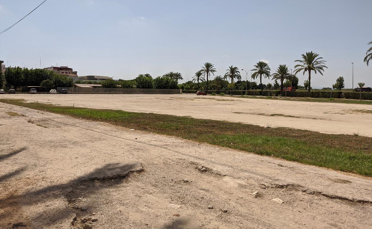 Solar cedido por el Ayuntamiento de Alzira para albergar el Palacio de Justicia. 