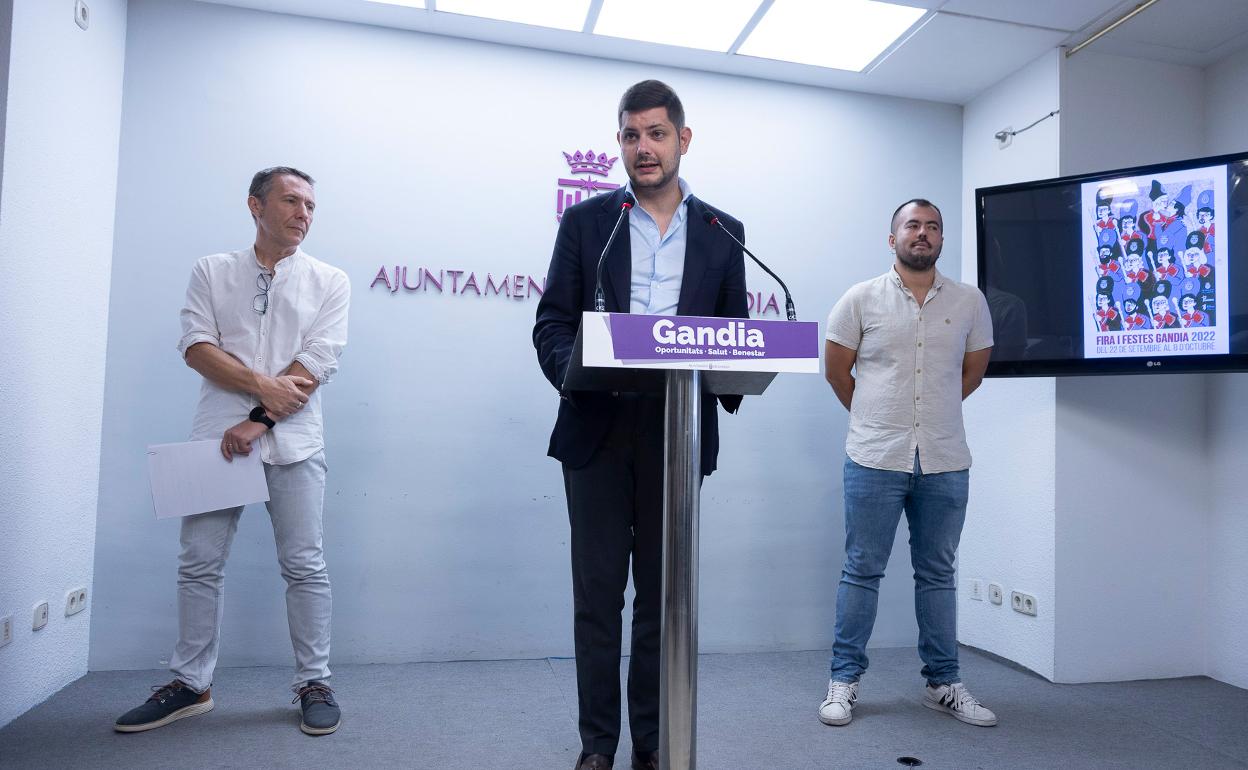 Payà, Prieto y González en la presentación de la Fira de 2022. 