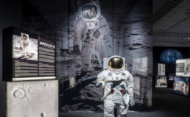 Imagen de la exposición 'Apollo 11', que llegará a CaixaForum Valencia el próximo año. 