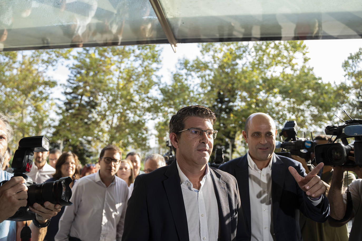 El expresidente de la Diputación de Valencia, Jorge Rodríguez, en la Ciudad de la Justicia de Valencia. 