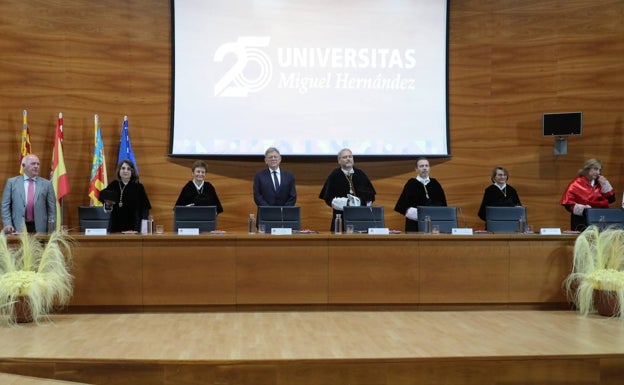 Acto de apertura del curso universitario 2022-2023, este jueves en la UMH. 