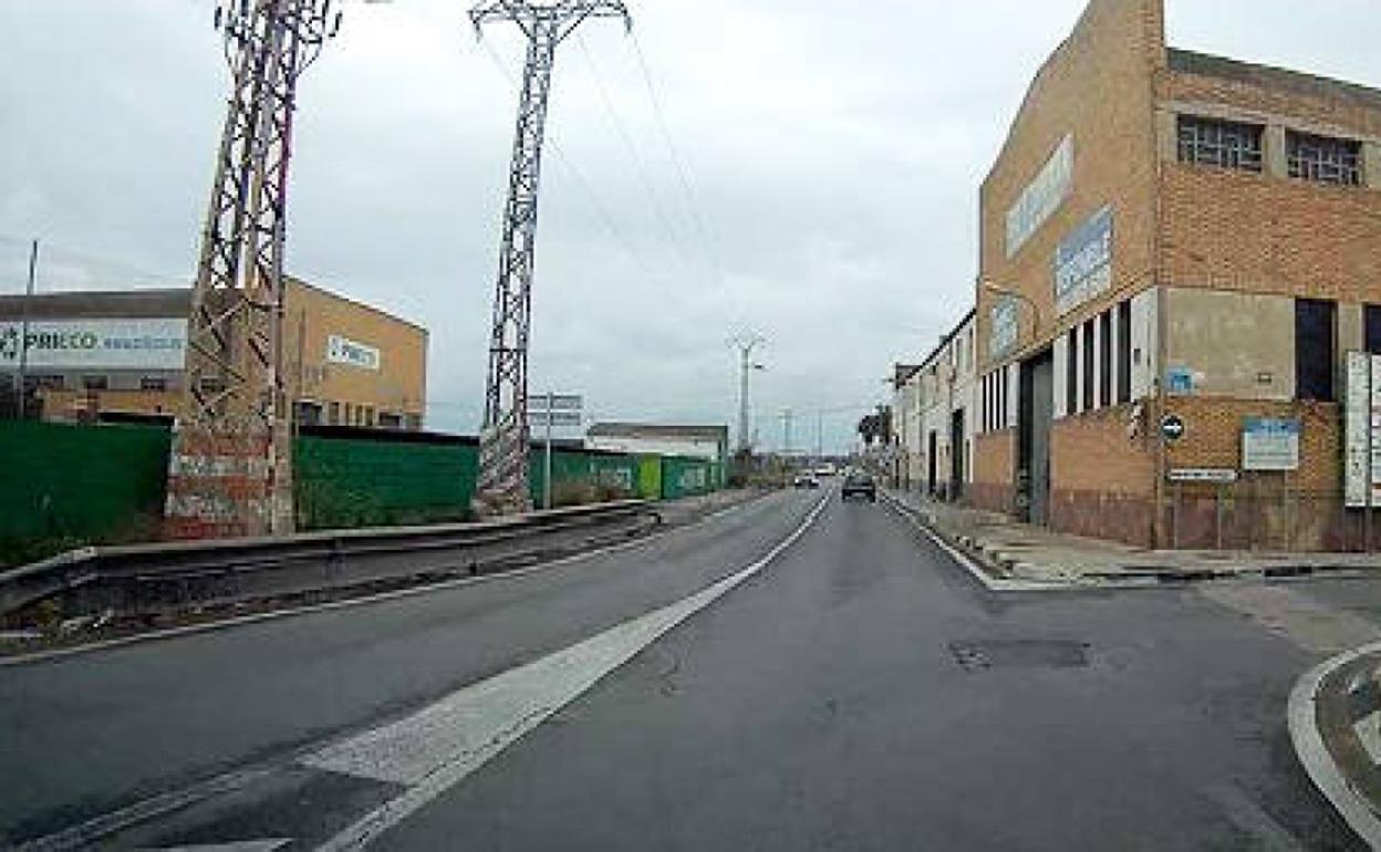 La carretera del Barrio del Cristo. 