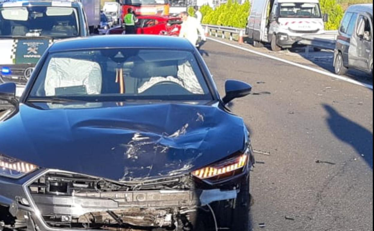 Vehículo implicado en el accidente de Requena.
