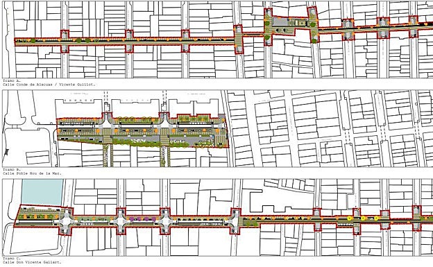 Así serán las nuevas calles peatonales del Cabanyal