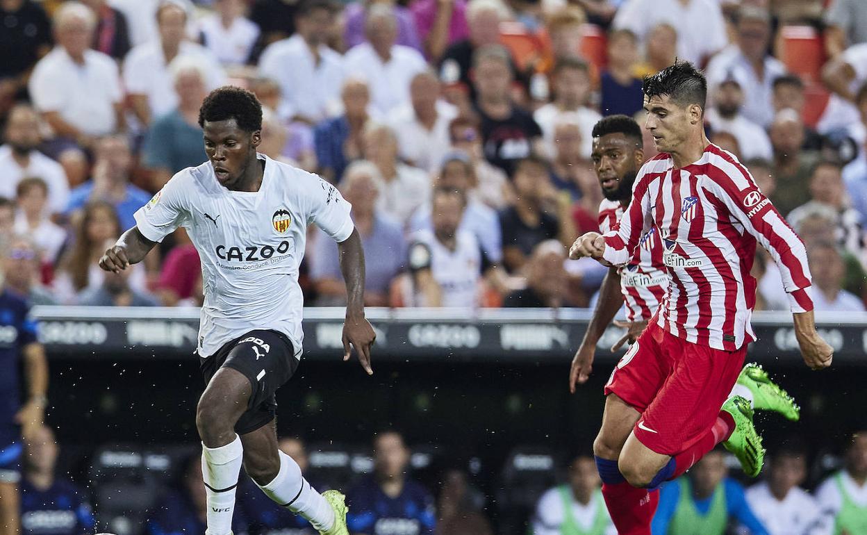 Yunus, en el partido frente al Atlético. 