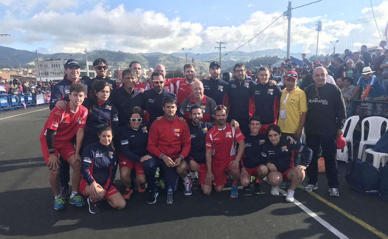 Integrantes de la Selecció Valenciana que ganó el último Mundial, el celebrado en Colombia en 2017. 