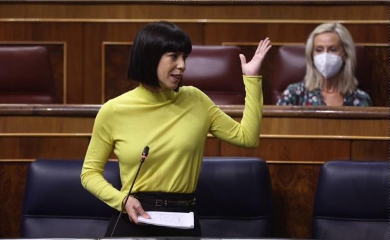 La ministra Diana Morant, en el Congreso de los Diputados. 