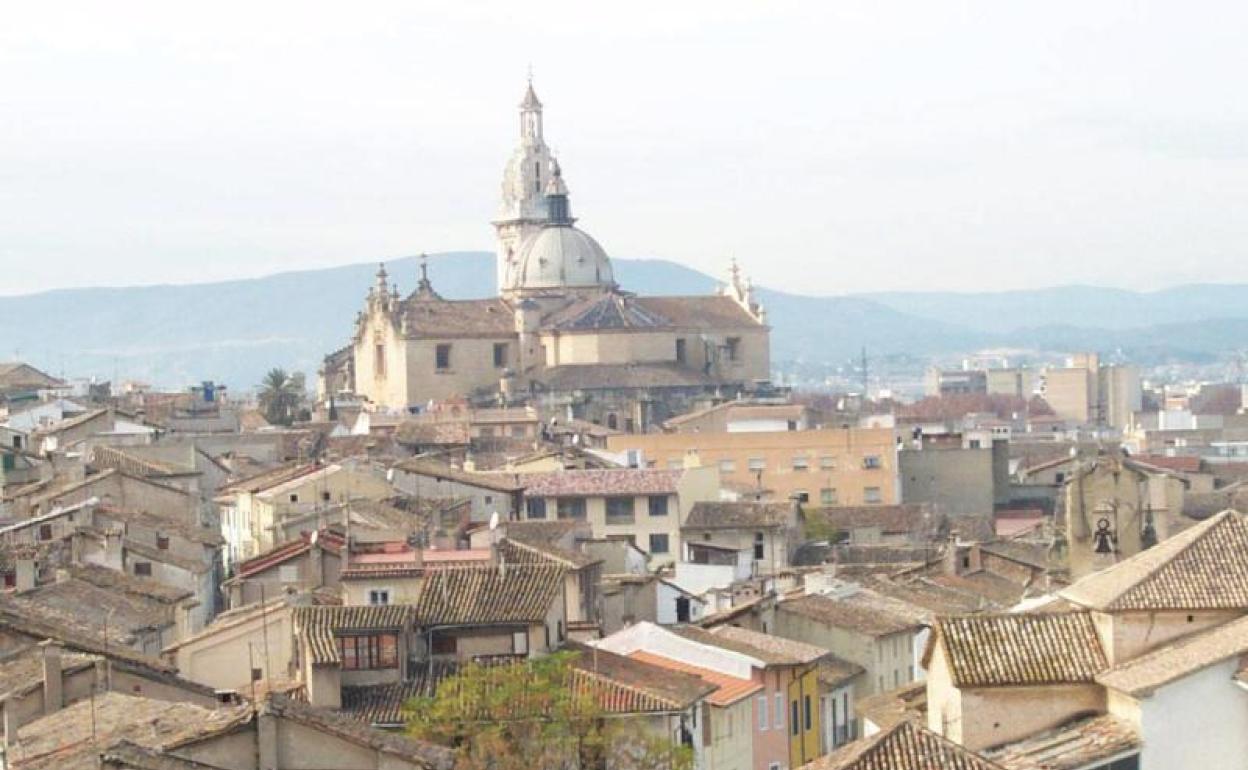 Vista del casco antiguo de Xàtiva. 