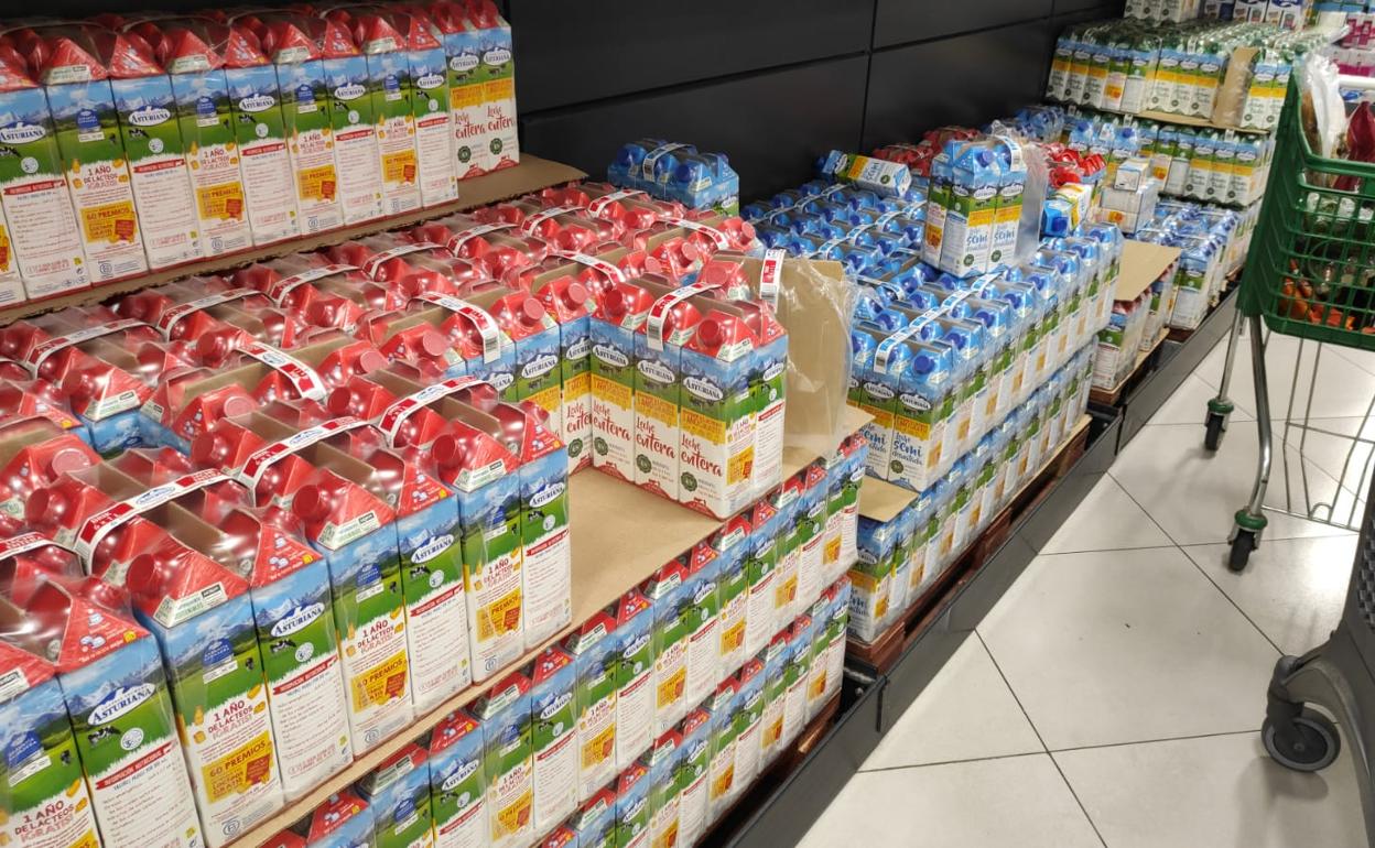 La leche de Central Lechera Asturana ha sustituido a la de la marca Hacendado. Imagen de una tienda de Mercadona en Valencia. 