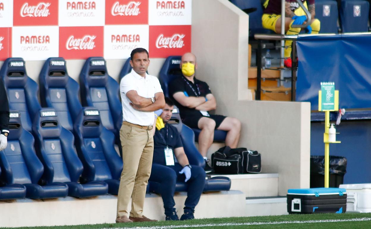 Javier Calleja, durante un partido del Villarreal.