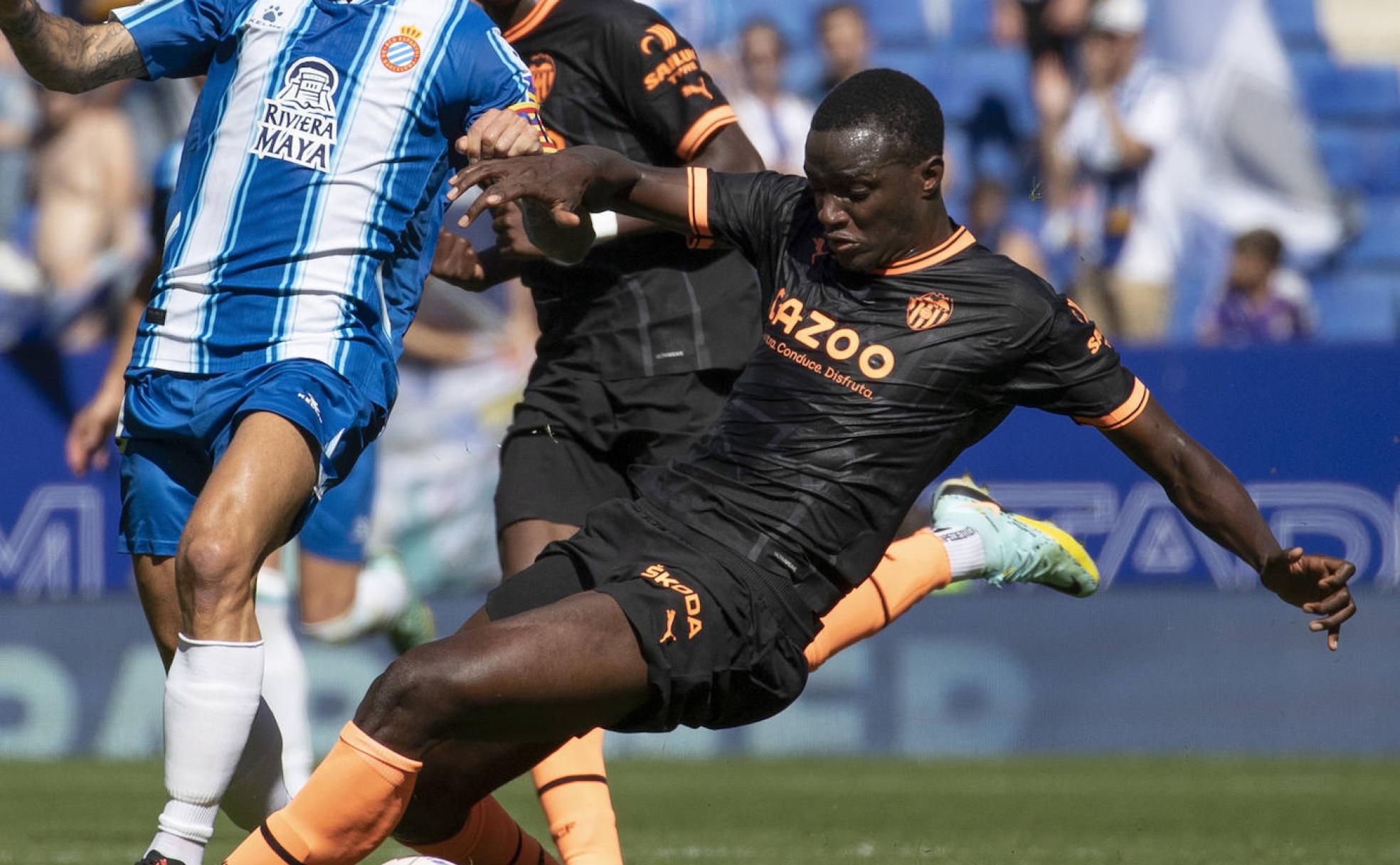 Diakhaby en una jugada frente al Espanyol. 