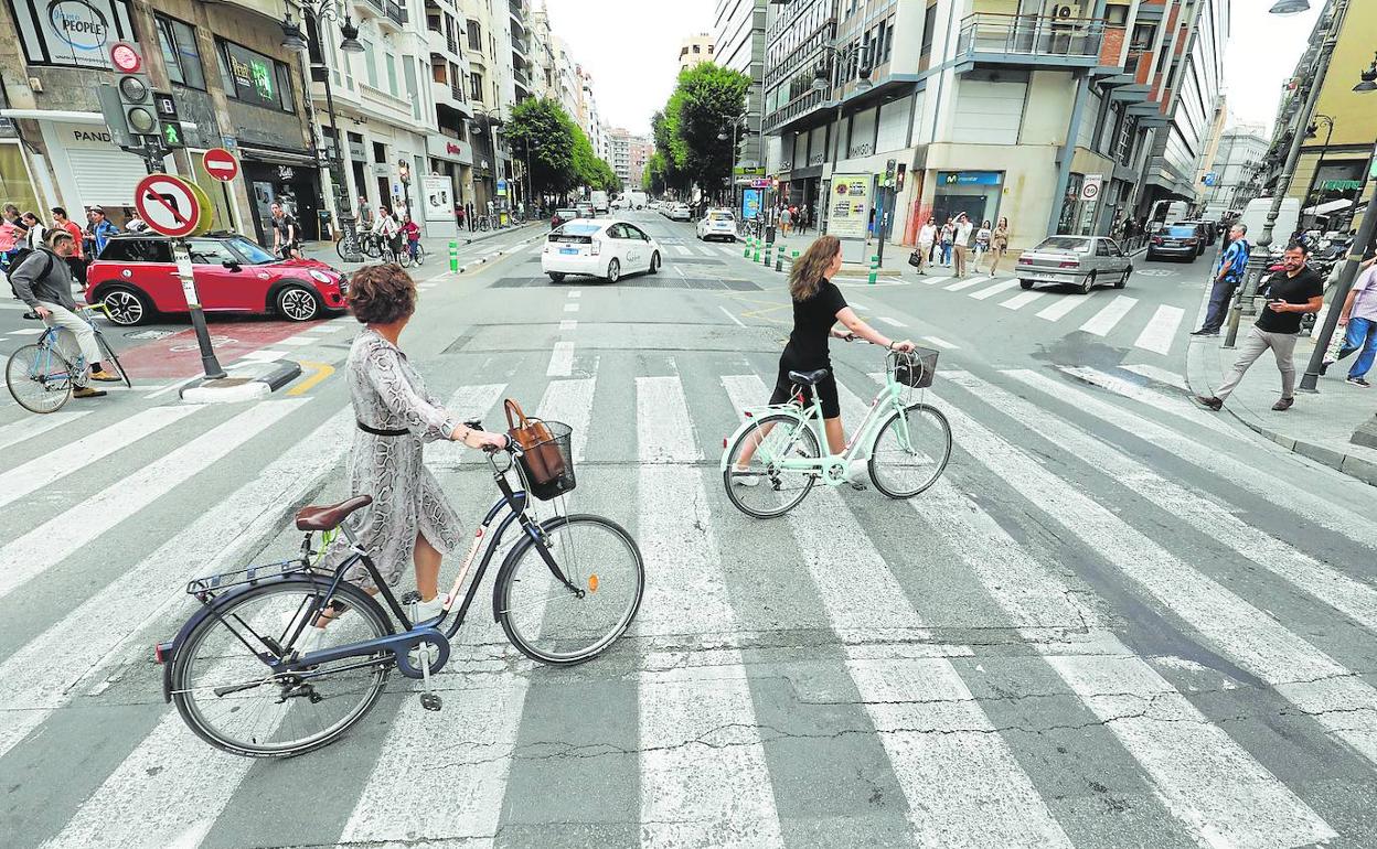 El laberinto de la calle Colón, este lunes.