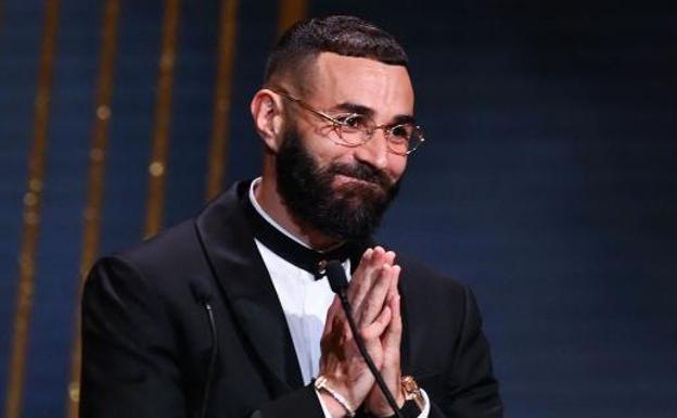 Benzema, en la gala de Balón de Oro 2022