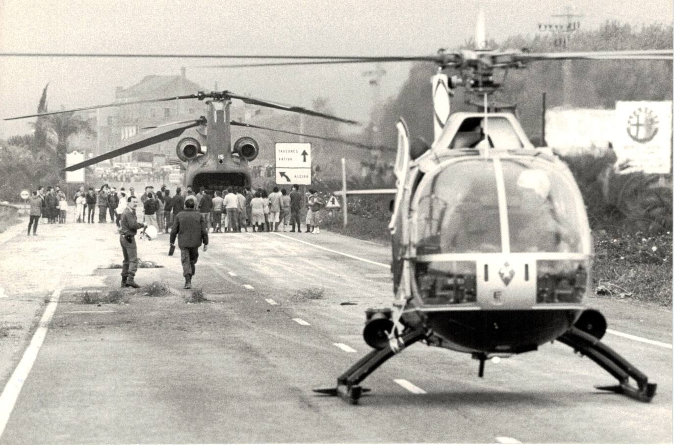 Galería. Intervención de rescate del Ejército tras la pantanada de Tous.