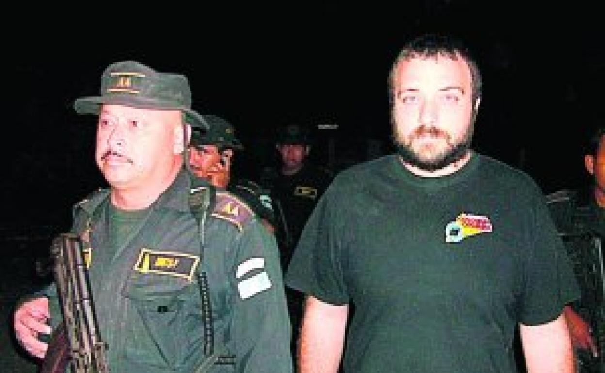 Gabriel J. C., alias 'Darzee', tras su arresto en Guatemala en 2010 después de eludir la justicia española. 