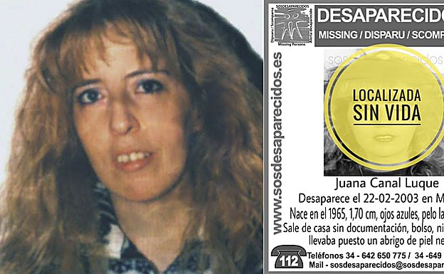 Juana Canal, desaparecida en 2003. 