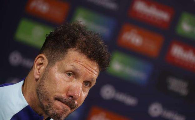 Simeone en la rueda prensa previa al partido frente al Cádiz