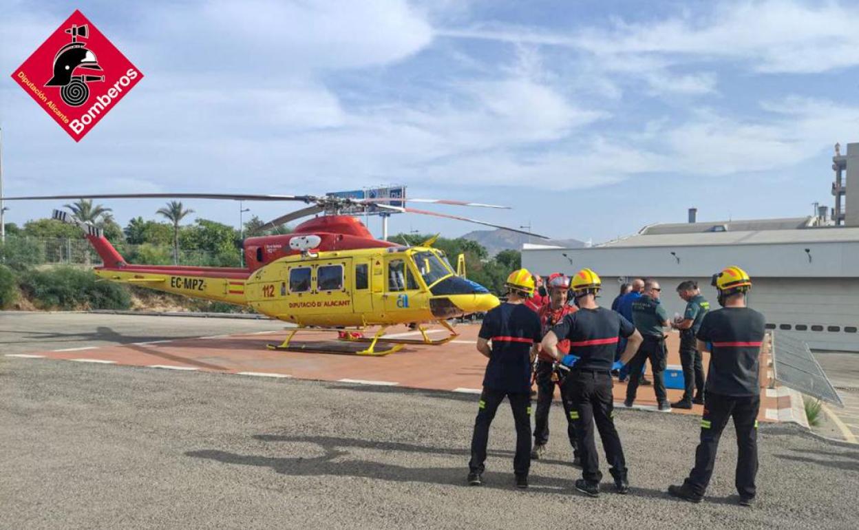 El accidentado sufrió una caída de unos 30 metros en el aterrizaje. 