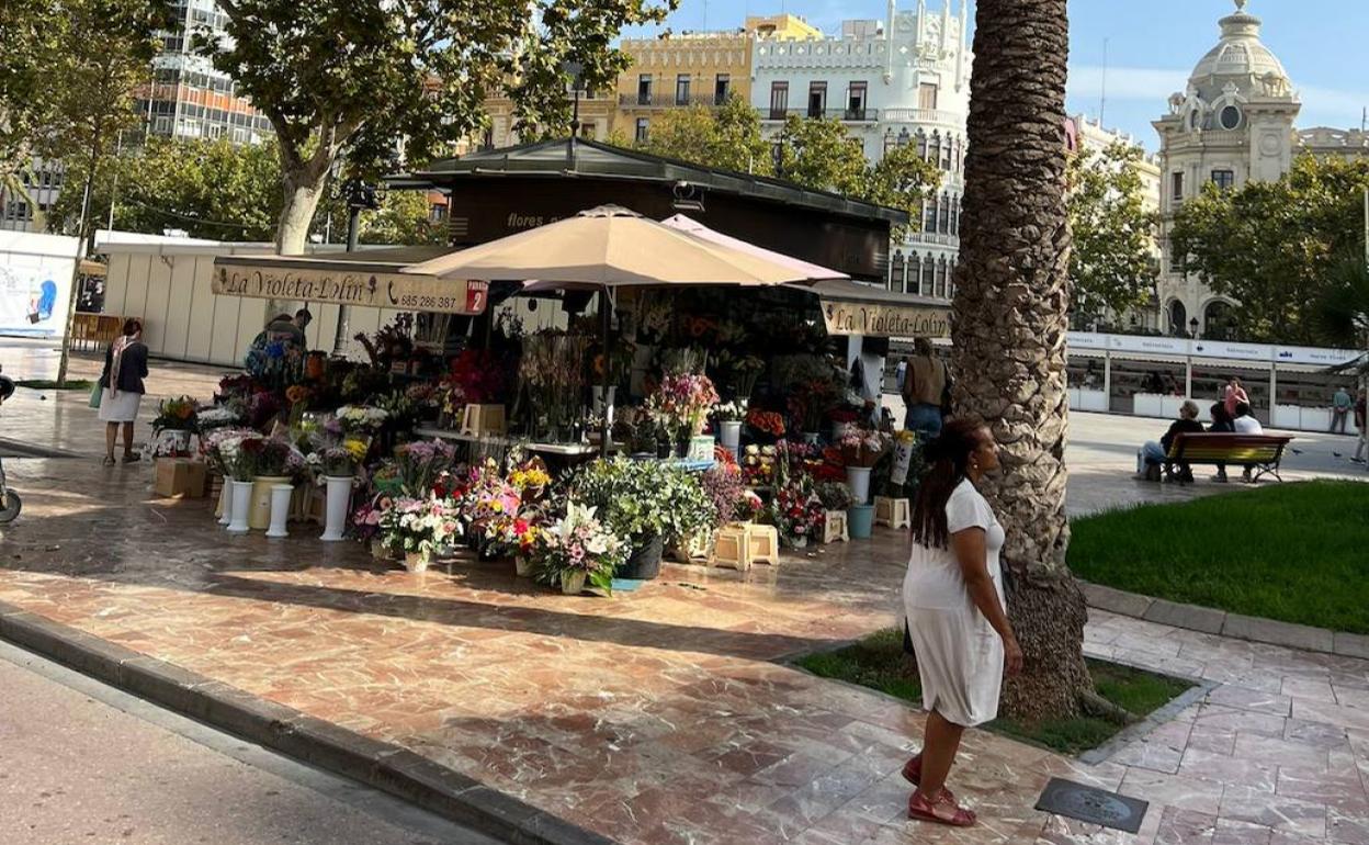 La floristería, en la plaza del Ayuntamiento. 