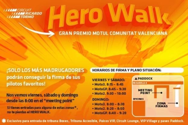 Anuncio del Hero Walk. 