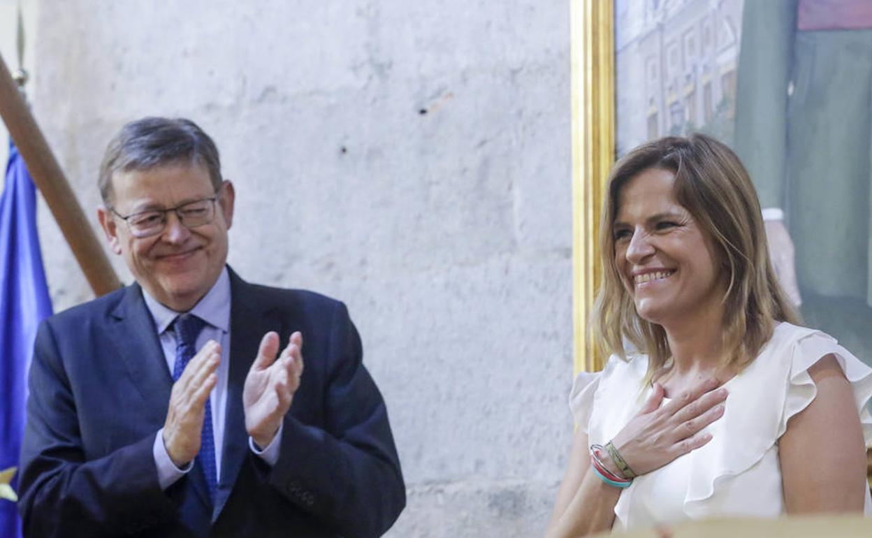 El presidente de la Generalitat, Ximo Puig y la delegada del Gobierno en la Comunitat, Pilar Bernabé. 