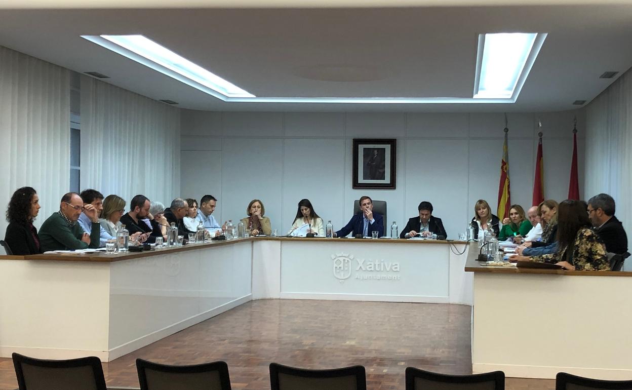 Momento del pleno extraordinario en el que se ha aprobado el presupuesto para 2023. 