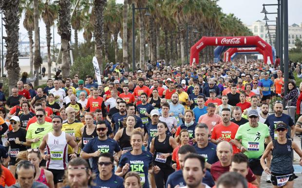 Valencia corre junto al mar