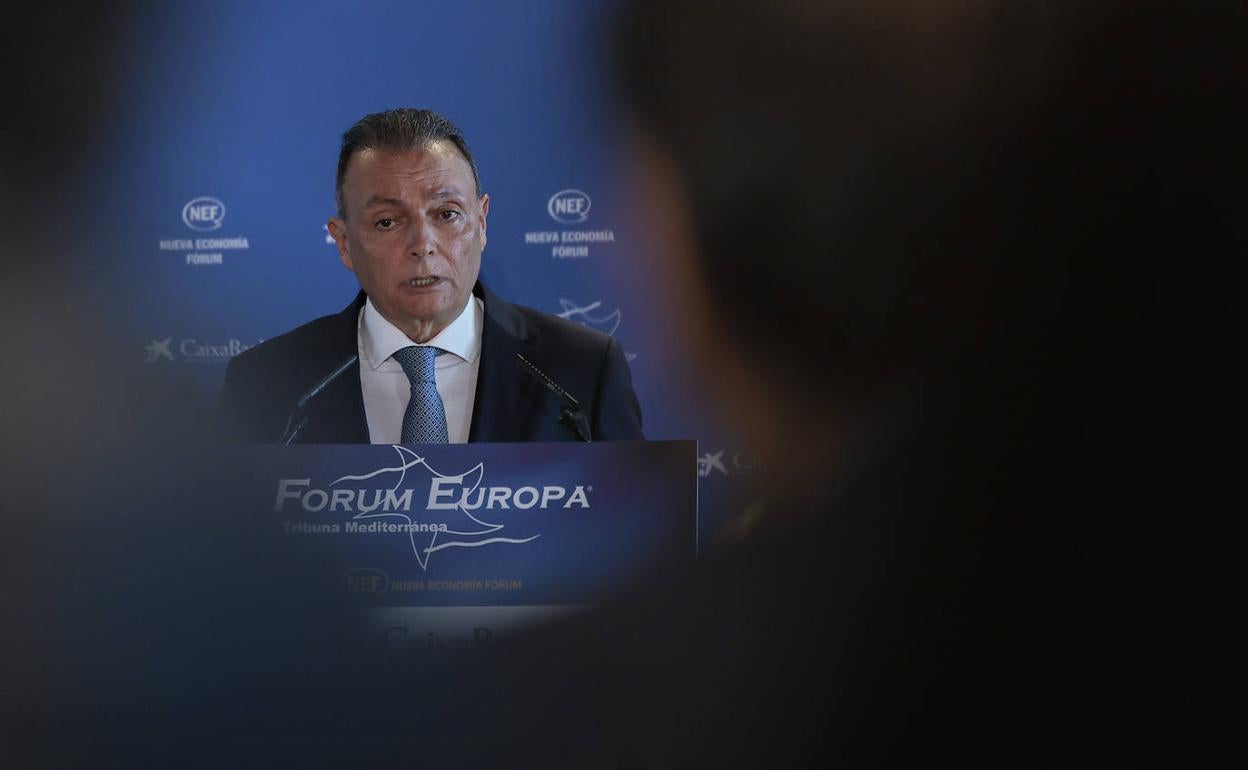 Salvador Navarro, presidente de la CEV, durante su intervención en 'Forum Europa. Tribuna Mediterránea'. 