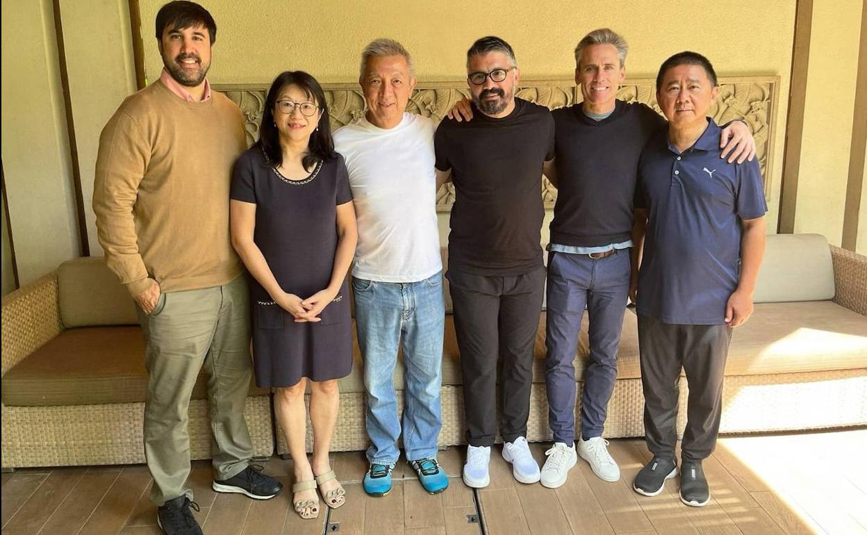 Javier Solís, Layhoon, Peter Lim, Genaro Gattuso, Javier Corona y Kim Koh.