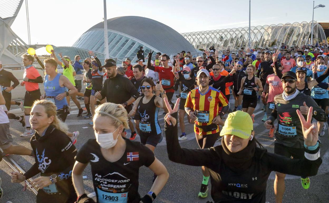 Participantes de la Maraton de Valencia de 2021