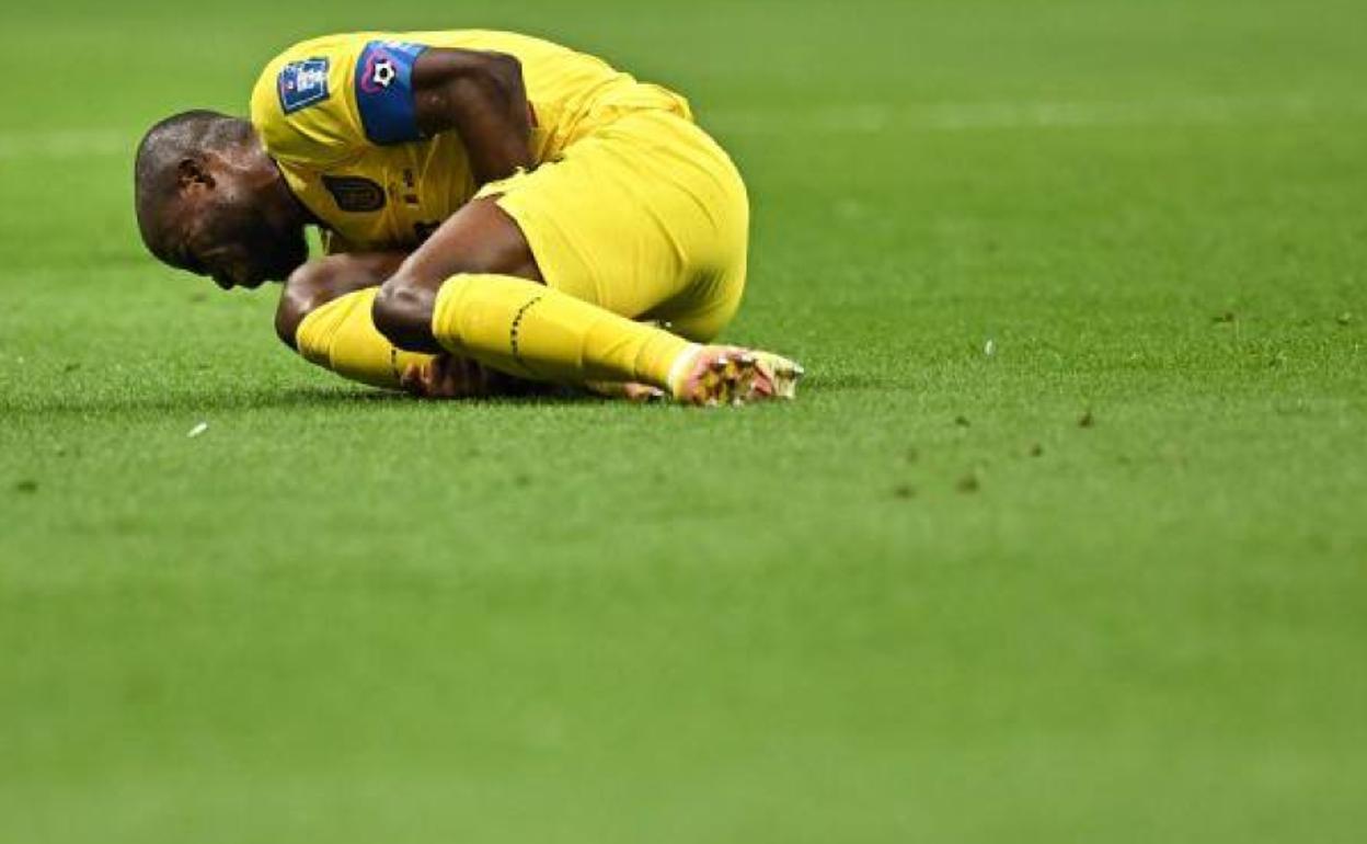 Enner Valencia, en el partido frente a Qatar.