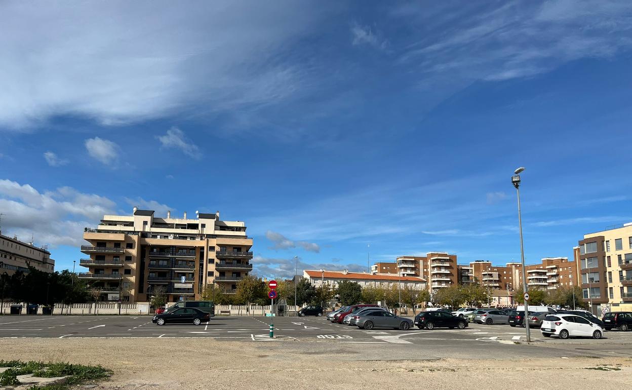 Zona de aparcamiento en Sueca. 