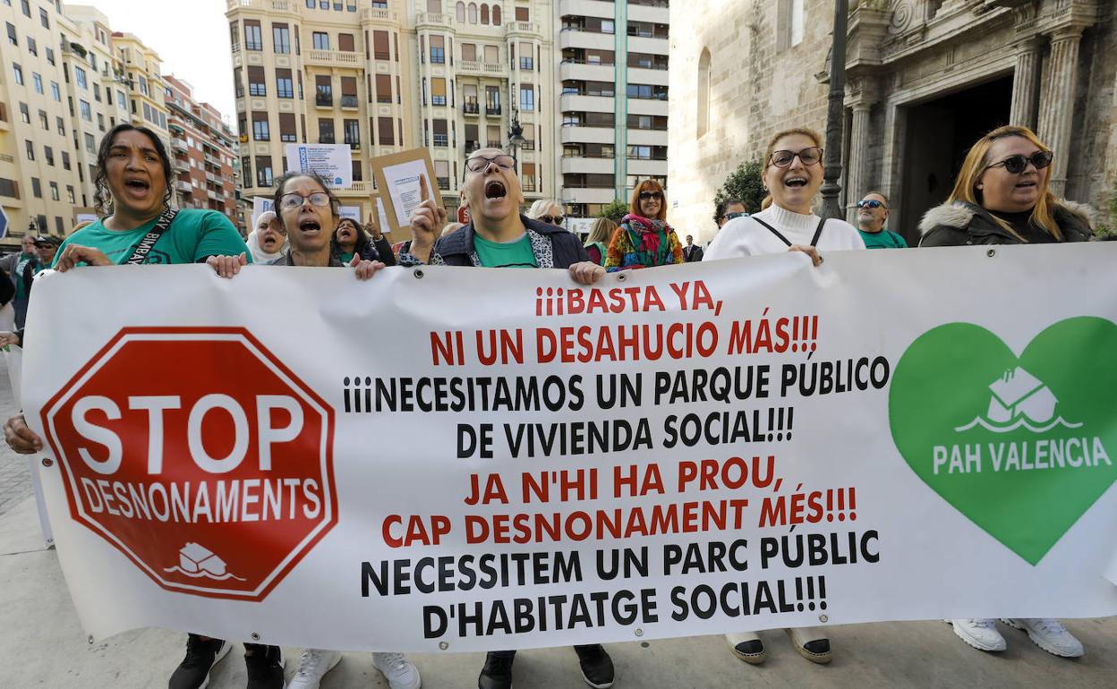 Asistentes a la manifestación. 