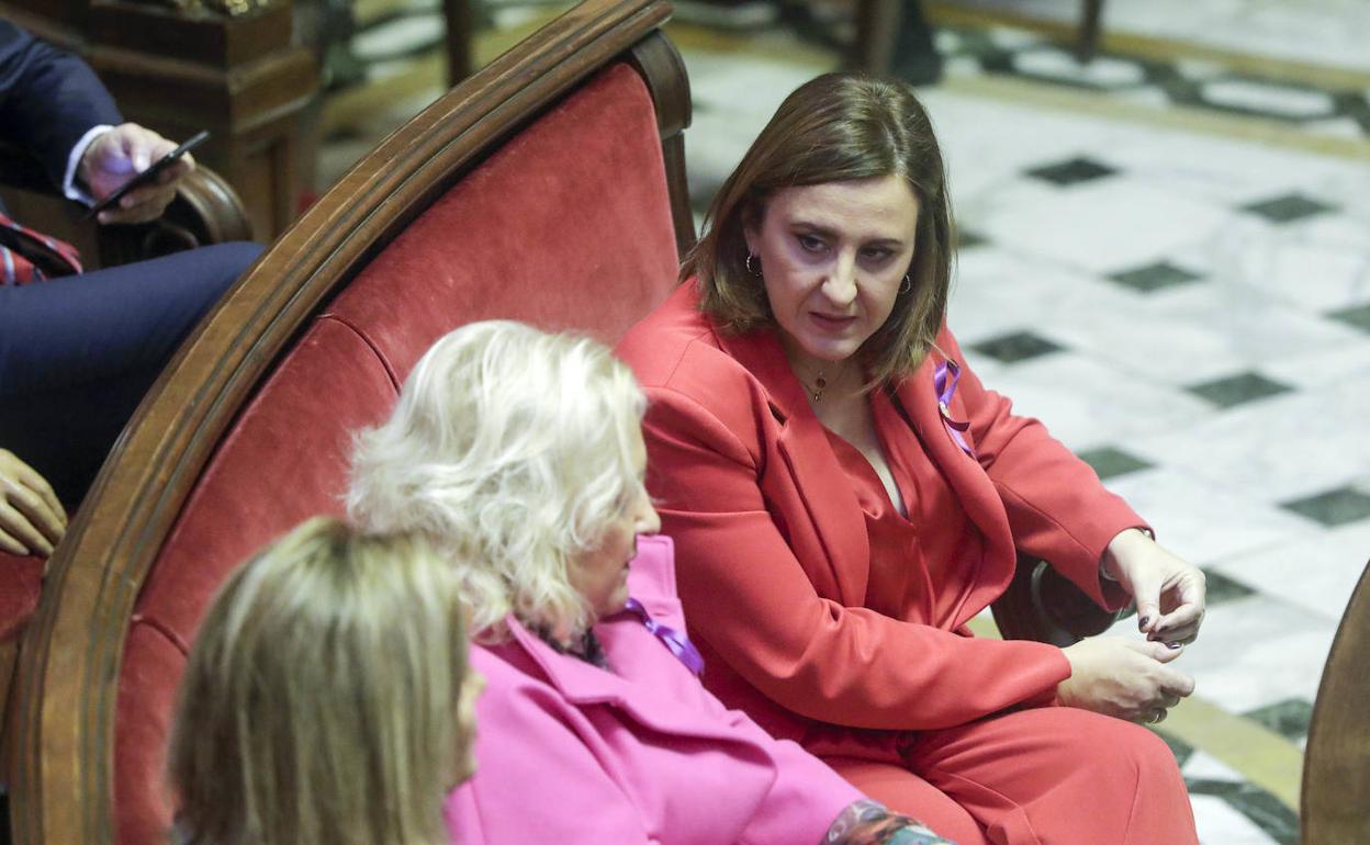 Bancada del grupo popular en el último pleno del Ayuntamiento. 