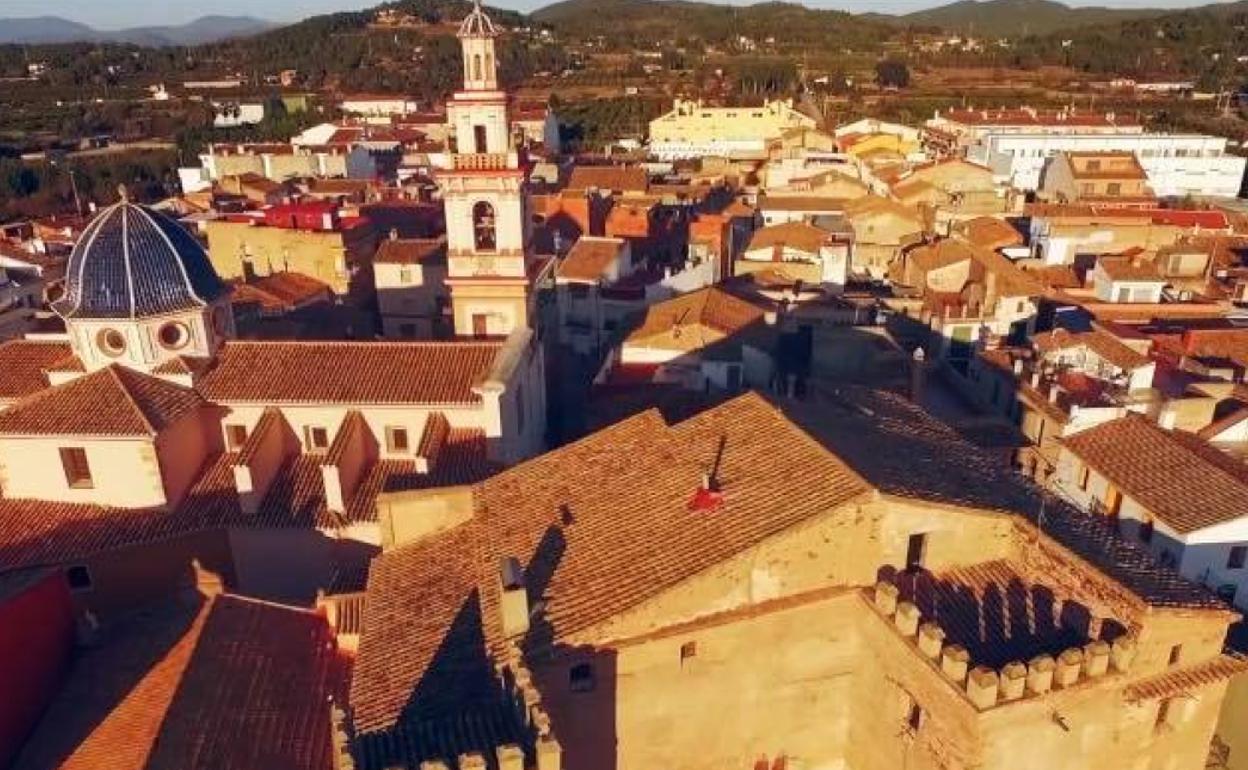 Imagen aérea de Albalat dels Tarongers. 