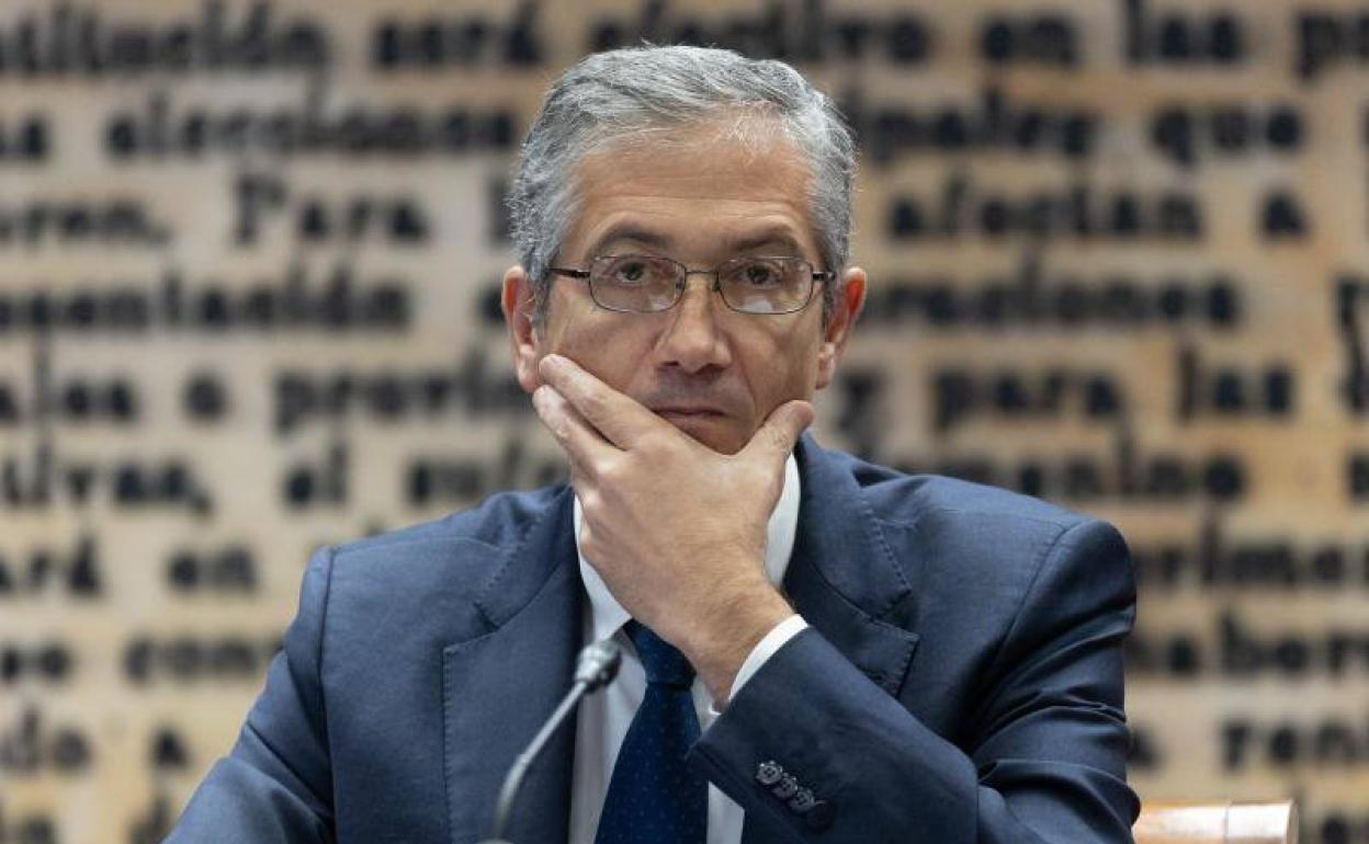 Pablo Hernández de Cos en el Senado. 