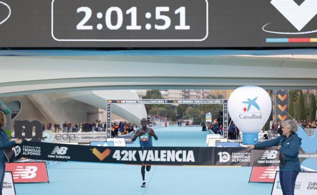 Clasificación y tiempos masculinos del Maratón de Valencia