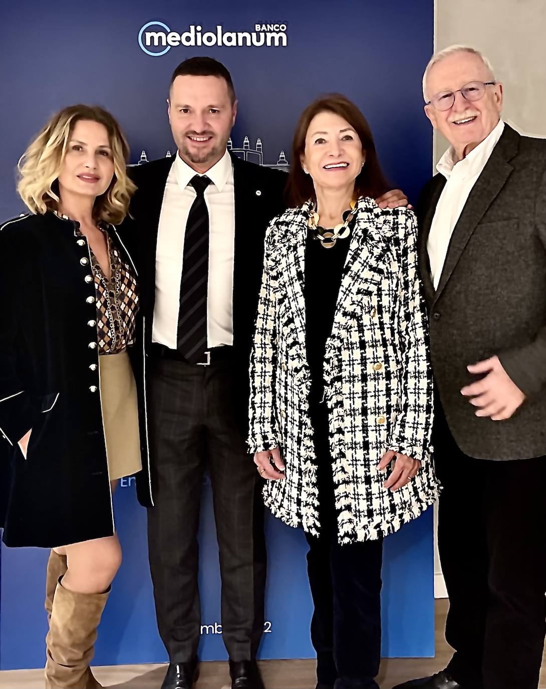 Eva Alapont, Ximo Ros, María Dolores Enguix y Marcelo Soto en el evento de Mediolanum.