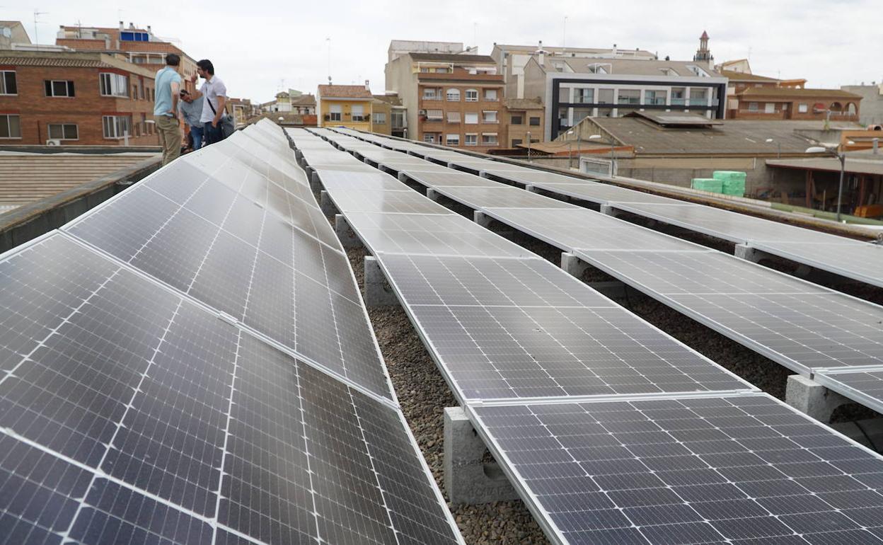 Placas fotovoltaicas instaladas en la localidad. 