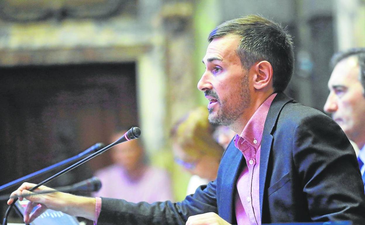 Sergi Campillo, en un pleno del Ayuntamiento. 